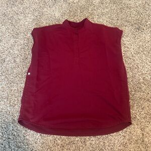 Figs Maroon Rafaela Scrub Top